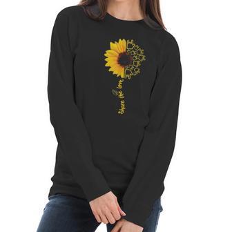 Share The Love Sunflower Sign Language Women Long Sleeve Tshirt | Favorety