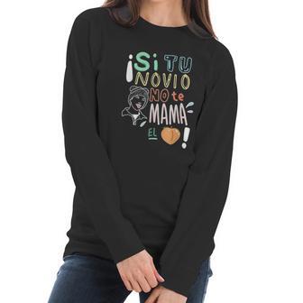 Si Tu Novio No Te Mama Emoji Trap Bunny Perreo Women Long Sleeve Tshirt | Favorety