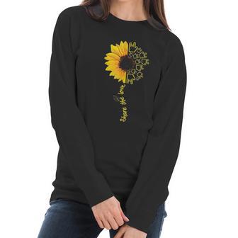 Sign Language Asl American Sunflower Share The Love Women Long Sleeve Tshirt | Favorety