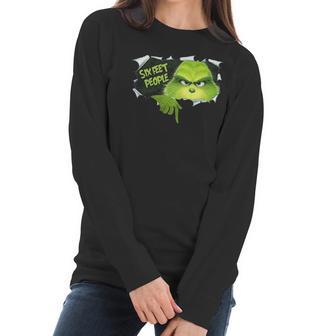 Six Feet People Grinch Funny Xmas Christmas Women Long Sleeve Tshirt | Favorety