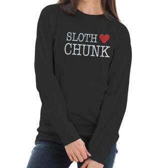 Sloth Heart Chunk Women Long Sleeve Tshirt | Favorety UK