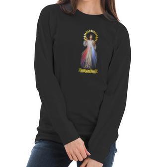 Spanish Jesus Divine Mercy Divina Misericordia 101 Women Long Sleeve Tshirt | Favorety