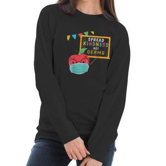 Spread Kindness Not Germs Classroom Funny Teacher Social Distancing Women Long Sleeve Tshirt | Favorety AU