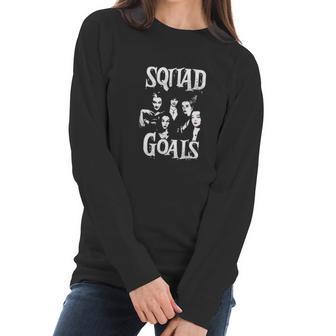 Squad Goals Creepy Girls Ghoul Girl Gang Elvira Vampira Morticia Addams Lily Graphic Gift Men Women Women Long Sleeve Tshirt | Favorety