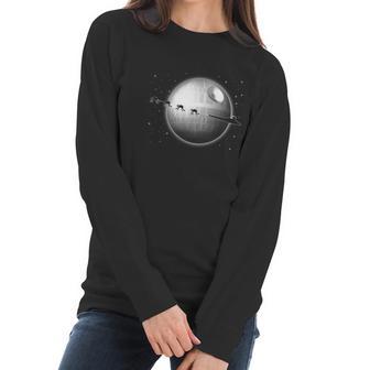 Star Wars Battlefront Star Destroyer And Death Star Christmas Women Long Sleeve Tshirt | Favorety CA