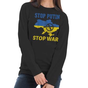 Stop Putin Stop War Stand With Ukraine Free Ukraine Support Men Women T-Shirt Graphic Print Casual Unisex Tee Women Long Sleeve Tshirt | Favorety UK