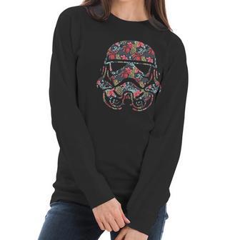 Stormtrooper Storm Trooper Tropical Floral Funny Humor Pun Juniors Women Long Sleeve Tshirt | Favorety AU