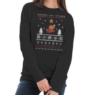 Super Mario Faux Christmas Gift Sweater Women Long Sleeve Tshirt | Favorety CA