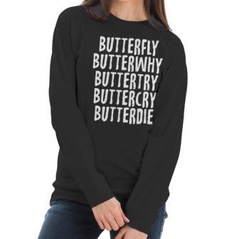 Swimmer Butterfly Butterdie Funny Sports Swimmings Women Long Sleeve Tshirt | Favorety AU