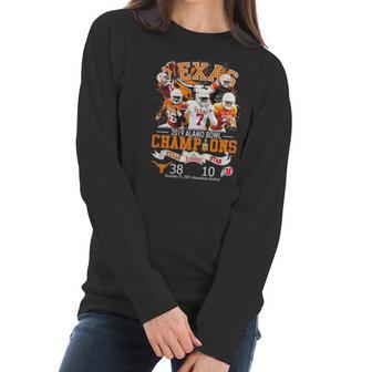 Texas 2019 Alamo Bowl Champions Texas Vs Utah Shirt Women Long Sleeve Tshirt | Favorety UK