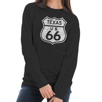 Texas Historic Route 66 Distressed Graphic Men Women T-Shirt Graphic Print Casual Unisex Tee Women Long Sleeve Tshirt | Favorety CA