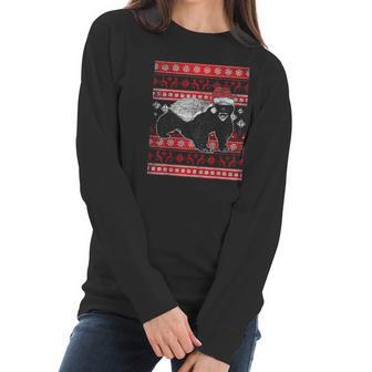 Ugly Christmas Honey Badger Women Long Sleeve Tshirt | Favorety DE