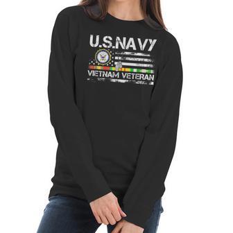 Us Navy Vietnam Veteran Usa Flag Vietnam Vet Flag V2 Men Women T-Shirt Graphic Print Casual Unisex Tee Women Long Sleeve Tshirt | Favorety