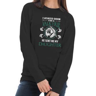 Viking And Valkyrie Father And Daughter Matching Women Long Sleeve Tshirt | Favorety DE