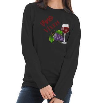 Vino Vixen Wine Lovers Women Long Sleeve Tshirt | Favorety CA