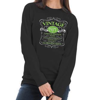 Vintage 1971 50Th Birthday Gift Men Women Original Design Women Long Sleeve Tshirt | Favorety