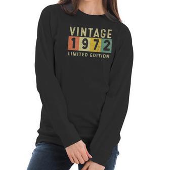 Vintage 1972 50Th Birthday 50 Years Old Gift Men Women Women Long Sleeve Tshirt | Favorety CA