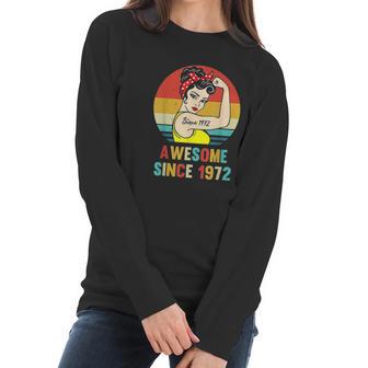 Vintage 49Th Birthday 1972 Women Gift For 49 Year Old Woman Women Long Sleeve Tshirt | Favorety UK