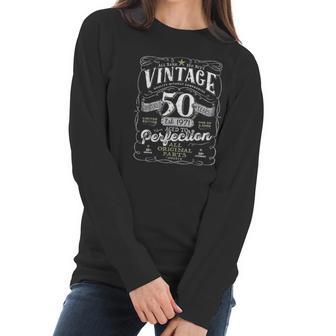 Vintage 50Th Birthday For Him 1971 Aged To Perfection Women Long Sleeve Tshirt | Favorety DE