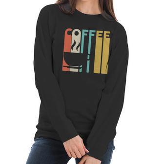 Vintage Colors Coffee Cup Logo Women Long Sleeve Tshirt | Favorety