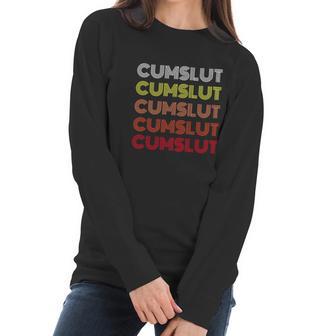 Vintage Style Cumslut Bukkake Wife Women Long Sleeve Tshirt | Favorety UK