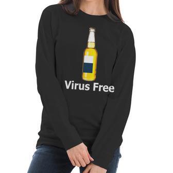 Virus Free Beer Bottle Women Long Sleeve Tshirt | Favorety AU