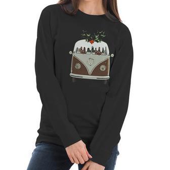 Volkswagen Christmas Pudding Camper Women Long Sleeve Tshirt | Favorety CA