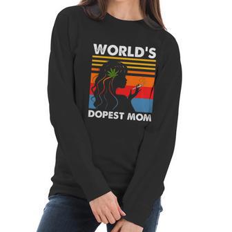 Worlds Dopest Mom Weed Soul Cannabis Vintage Women Long Sleeve Tshirt | Favorety DE