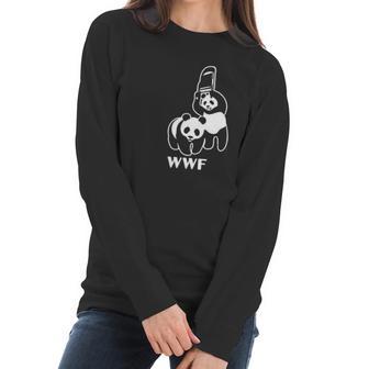 Wwf Funny Panda Bear Mma Wrestling Women Long Sleeve Tshirt | Favorety CA