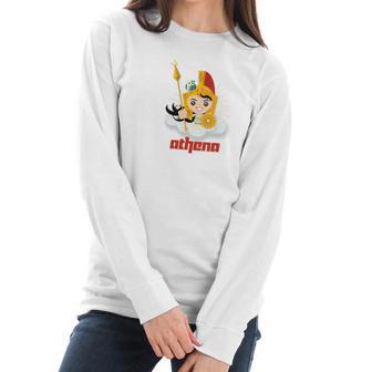 Womens Athena Greek Mythology Zeus Goddess Olympian Women Long Sleeve Tshirt | Favorety DE