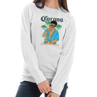 Bad Bunny X Corona Beer Hoodie Women Long Sleeve Tshirt | Favorety CA