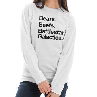 Bears Beets Battlestar Galactica Funny Sport Women Long Sleeve Tshirt | Favorety UK