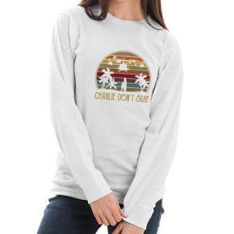 Beekai Charlie Dont Surf Funny Moive Women Long Sleeve Tshirt | Favorety CA