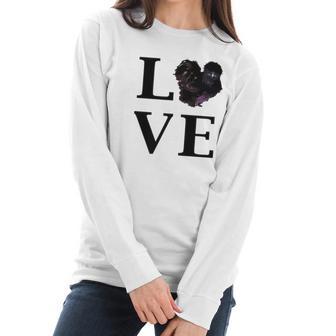 Black Silkie Chicken Love Pet Owner Women Long Sleeve Tshirt | Favorety UK