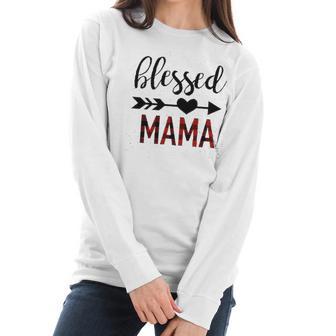 Women Blessed Mama Gift For Mom Women Long Sleeve Tshirt | Favorety CA