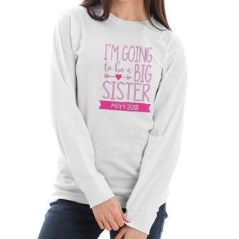 Blu Magnolia Co Girls I Am Going To Be A Big Sister Women Long Sleeve Tshirt | Favorety