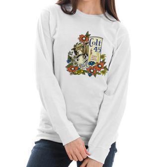 Colt 45 Stout Malt Liquor Donkey Shirt Women Long Sleeve Tshirt | Favorety AU