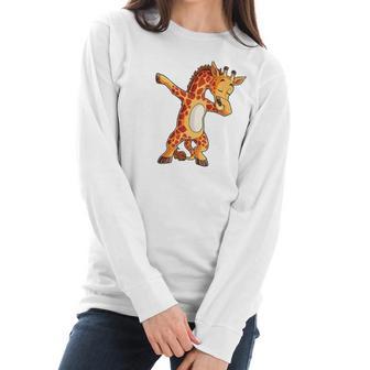 Dabbing Giraffe Giraffes Funny Dab Dance Tees Gifts Women Long Sleeve Tshirt | Favorety CA