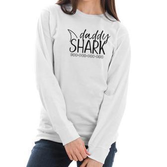 Daddy Shark Doo Doo Cute Best Christmas Gifts For Dad Women Long Sleeve Tshirt | Favorety UK