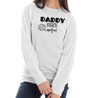 Daddy Shark Quote Best Christmas Gifts For Dad Women Long Sleeve Tshirt | Favorety AU