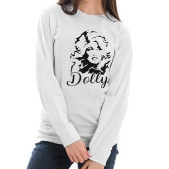 Dolly Graphic Women Vintage Dolly Country Music For Band Music Lovers Women Long Sleeve Tshirt | Favorety AU