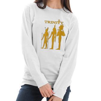 Womens Egyptian Trinity Ausar Auset Heru Women Long Sleeve Tshirt | Favorety DE