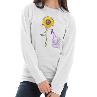 Elephant I Will Remember For You Sunflower Alzheimer Women Long Sleeve Tshirt | Favorety