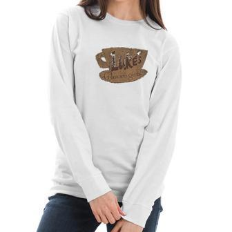 Gilmore Girls Juniors Vintage Lukes Coffee Women Long Sleeve Tshirt | Favorety
