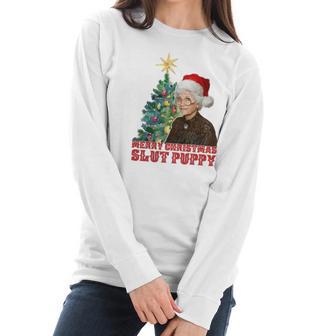 Golden Girls Sophia Merry Christmas Slut Puppy Hoodie Women Long Sleeve Tshirt | Favorety DE