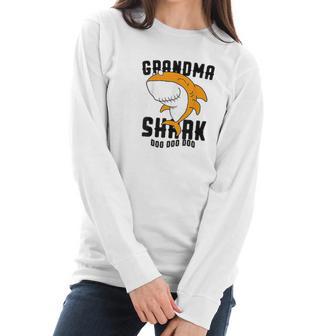 Grandma Shark For Mommy Grandmother Women Long Sleeve Tshirt | Favorety AU