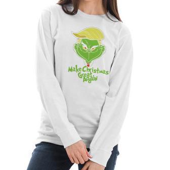 Grinch Make Christmas Great Again Women Long Sleeve Tshirt | Favorety UK