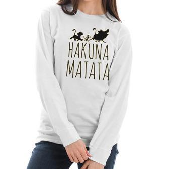 Hakuna Matata Women Funny Letter Print Casual Graphic Women Long Sleeve Tshirt | Favorety DE