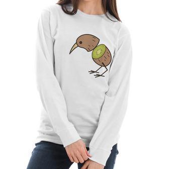 Kiwi Bird Cute Fruitarian Fowls Women Long Sleeve Tshirt | Favorety CA