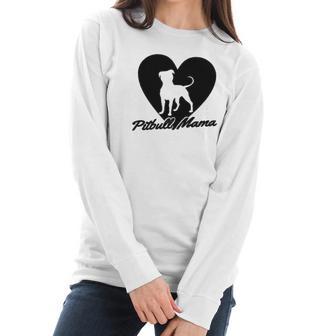 Ladies Pitbull Mama Pitt Bully Dog Lover Women Long Sleeve Tshirt | Favorety AU